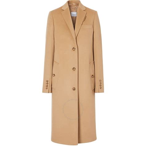 burberry brown single breasted tailored coat